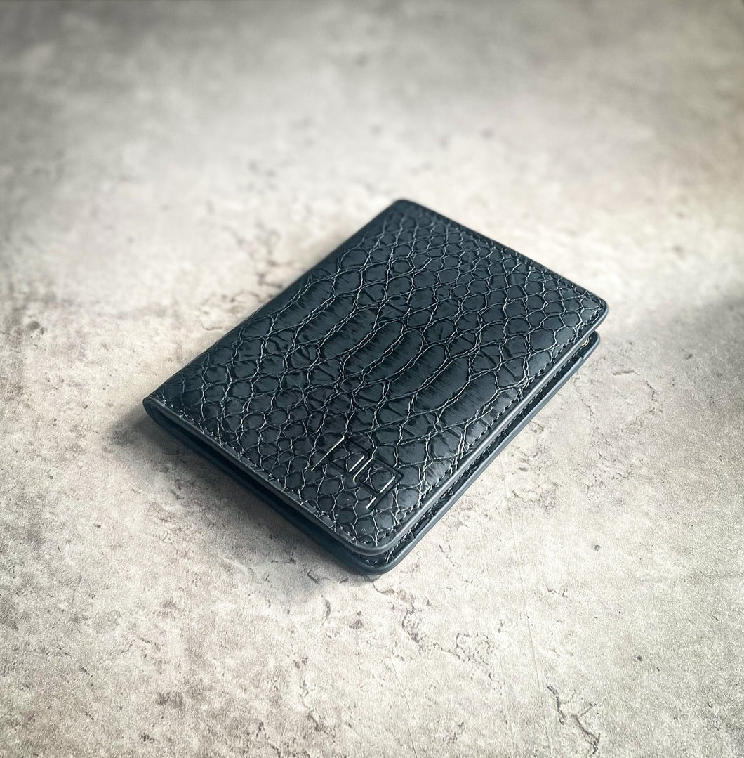 Matte Crocodile Leather Wallet - Vegan